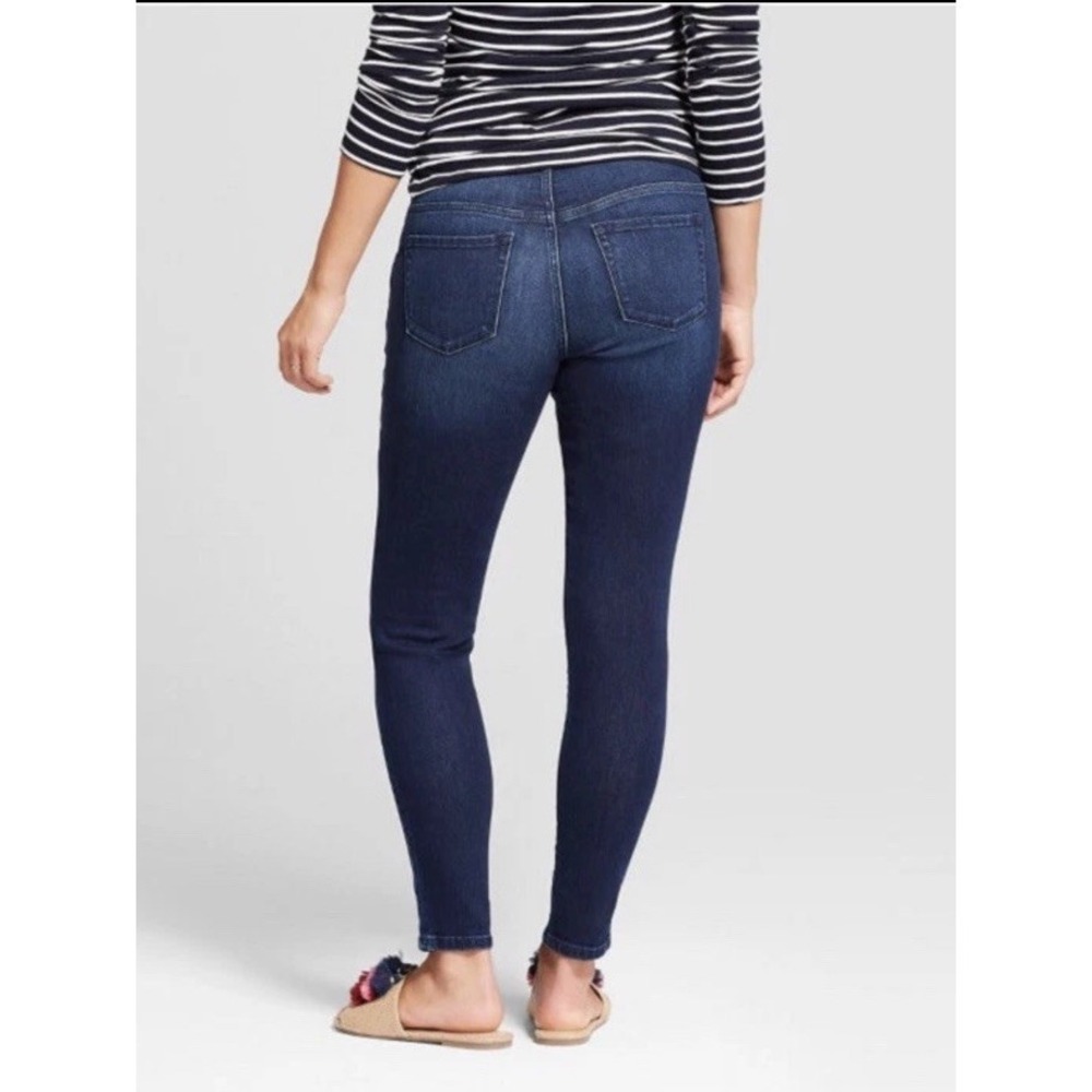 Isabel Maternity Over‎ Belly Skinny Jeans Dark Wash Sz 6 29" Stretch - Picture 2 of 6